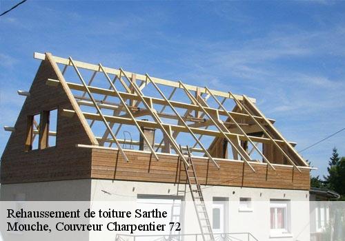 Rehaussement de toiture 72 Sarthe Mouche, Couvreur Charpentier 72