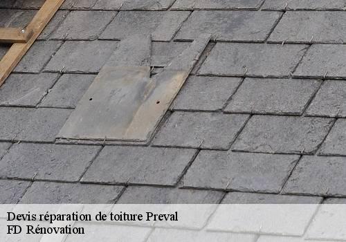 Devis réparation de toiture