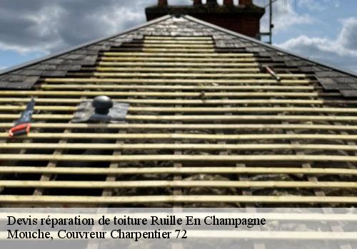 Devis réparation de toiture  ruille-en-champagne-72240 Mouche, Couvreur Charpentier 72