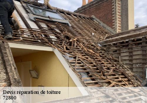Devis réparation de toiture 72800