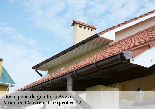 Devis pose de gouttière  aveze-72400 Mouche, Couvreur Charpentier 72