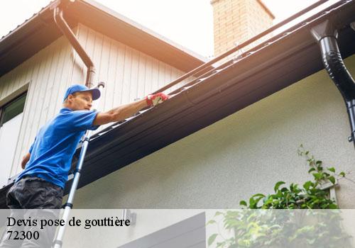 Devis pose de gouttière 72300