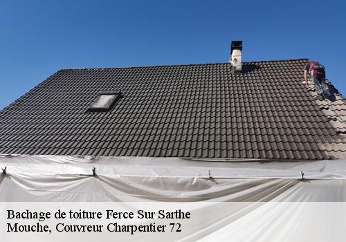Bachage de toiture  ferce-sur-sarthe-72430 Mouche, Couvreur Charpentier 72