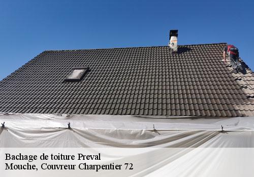 Bachage de toiture  preval-72400 Mouche, Couvreur Charpentier 72