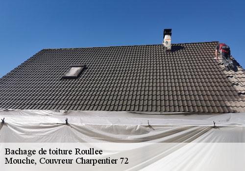Bachage de toiture roullee-72670 Mouche, Couvreur Charpentier 72