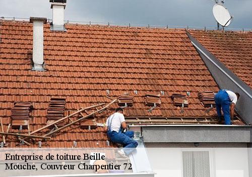 Entreprise de toiture  beille-72160 Mouche, Couvreur Charpentier 72