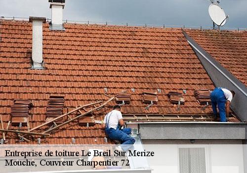 Entreprise de toiture  le-breil-sur-merize-72370 Mouche, Couvreur Charpentier 72