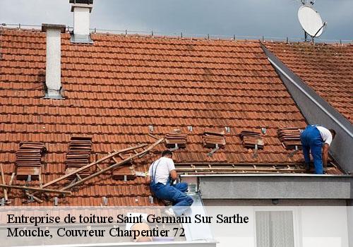Entreprise de toiture  saint-germain-sur-sarthe-72130 Mouche, Couvreur Charpentier 72