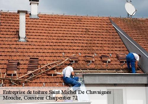 Entreprise de toiture  saint-michel-de-chavaignes-72440 Mouche, Couvreur Charpentier 72