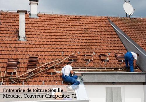Entreprise de toiture  souille-72380 Mouche, Couvreur Charpentier 72