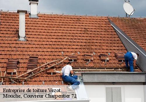 Entreprise de toiture  vezot-72600 Mouche, Couvreur Charpentier 72