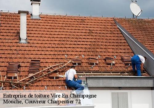 Entreprise de toiture  vire-en-champagne-72350 Mouche, Couvreur Charpentier 72