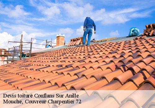 Devis toiture  conflans-sur-anille-72120 Mouche, Couvreur Charpentier 72