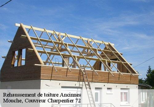 Rehaussement de toiture ancinnes-72610 Mouche, Couvreur Charpentier 72