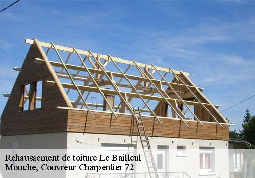 Rehaussement de toiture  le-bailleul-72200 Mouche, Couvreur Charpentier 72