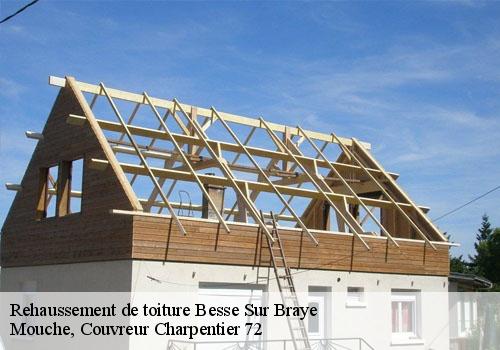 Rehaussement de toiture  besse-sur-braye-72310 Mouche, Couvreur Charpentier 72
