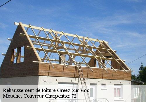 Rehaussement de toiture greez-sur-roc-72320 Mouche, Couvreur Charpentier 72