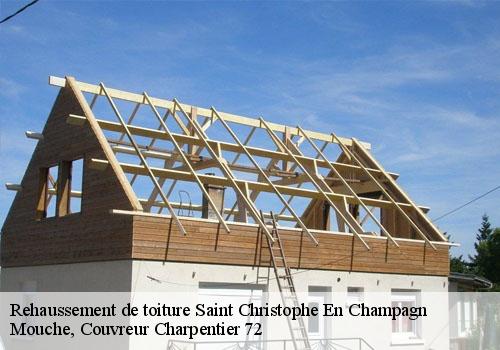 Rehaussement de toiture  saint-christophe-en-champagn-72540 Mouche, Couvreur Charpentier 72