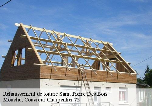 Rehaussement de toiture saint-pierre-des-bois-72430 Mouche, Couvreur Charpentier 72