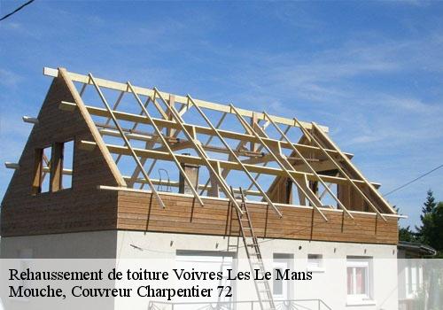 Rehaussement de toiture  voivres-les-le-mans-72210 Mouche, Couvreur Charpentier 72