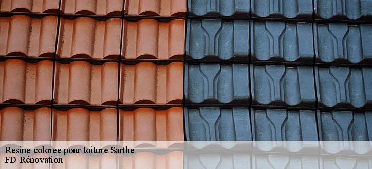 Resine coloree pour toiture