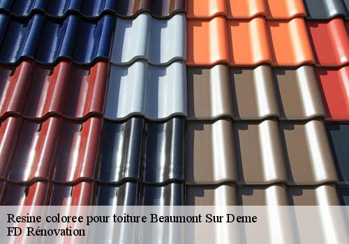 Resine coloree pour toiture