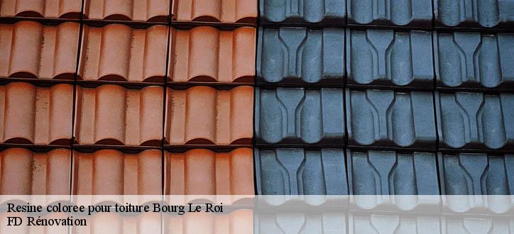 Resine coloree pour toiture