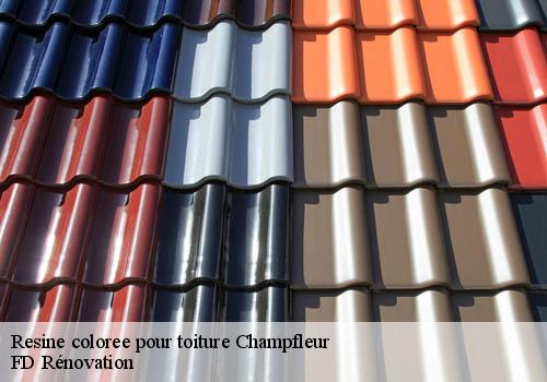 Resine coloree pour toiture