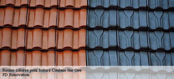 Resine coloree pour toiture