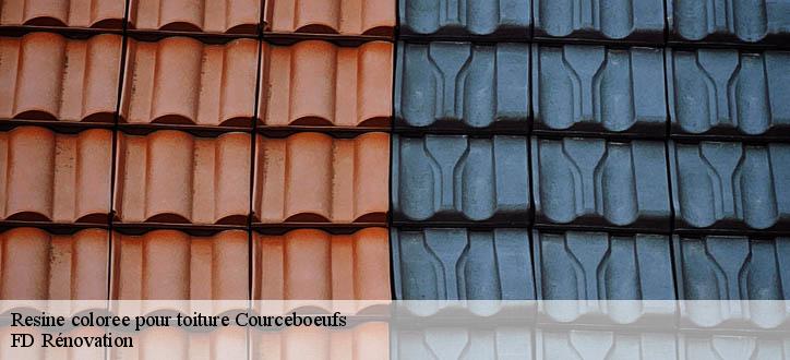 Resine coloree pour toiture