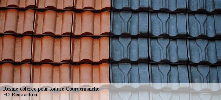 Resine coloree pour toiture