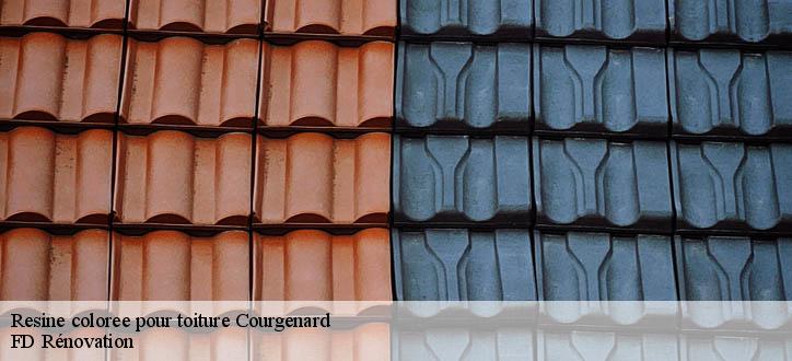 Resine coloree pour toiture