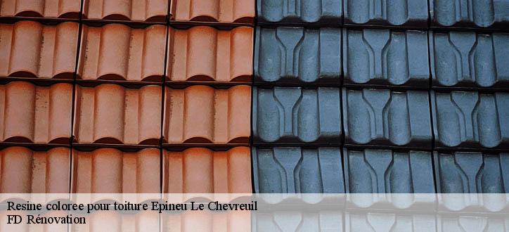 Resine coloree pour toiture