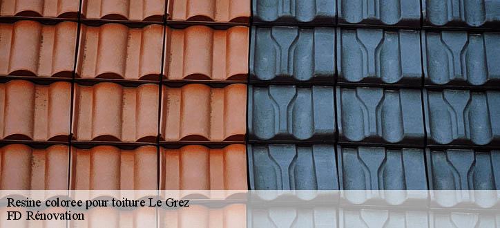 Resine coloree pour toiture