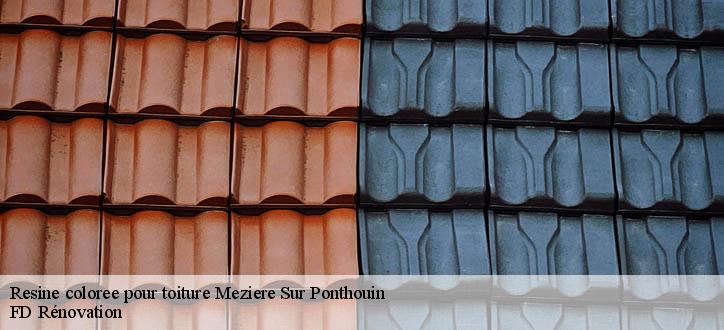 Resine coloree pour toiture