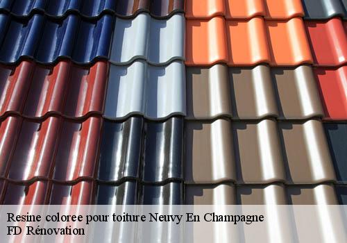 Resine coloree pour toiture