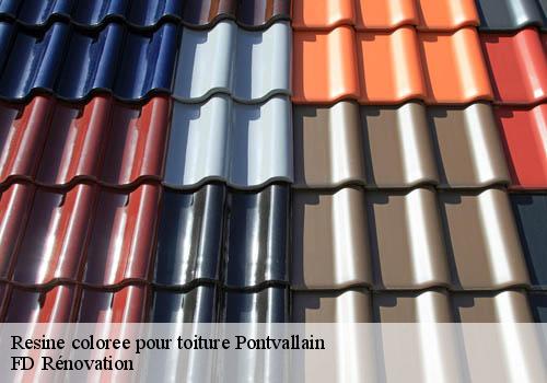 Resine coloree pour toiture