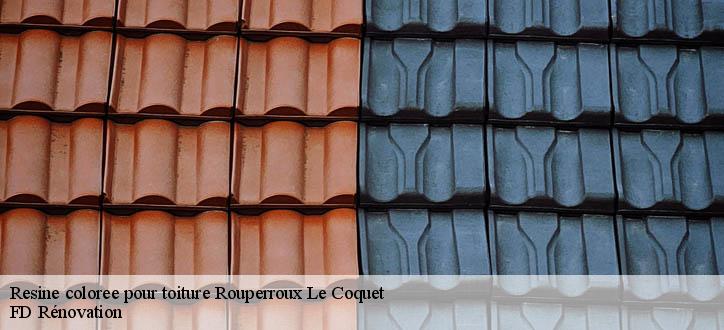 Resine coloree pour toiture