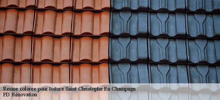 Resine coloree pour toiture