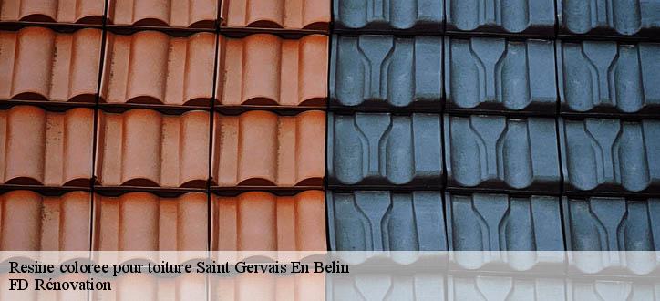 Resine coloree pour toiture