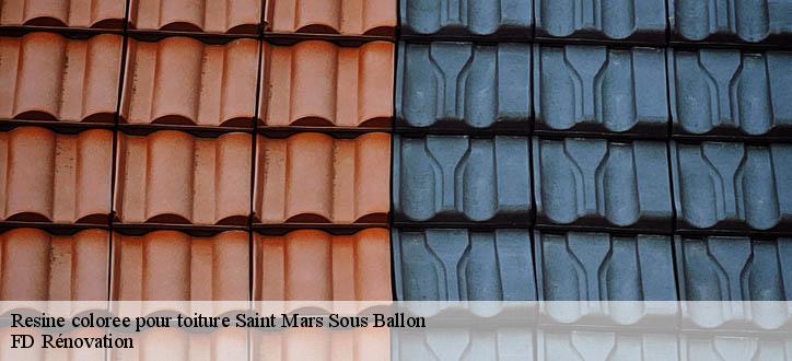 Resine coloree pour toiture