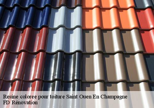 Resine coloree pour toiture