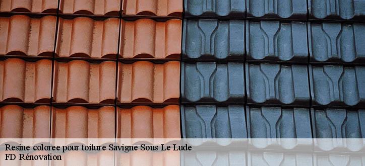 Resine coloree pour toiture