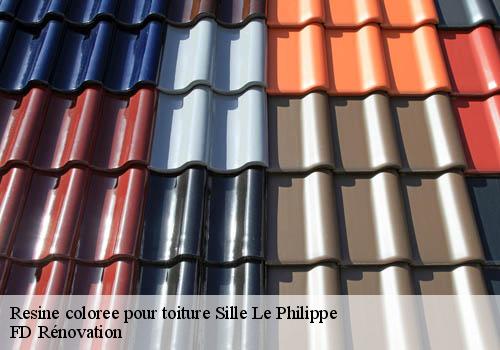Resine coloree pour toiture