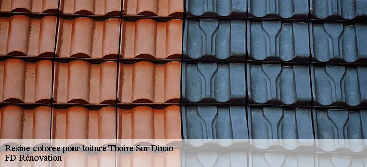 Resine coloree pour toiture