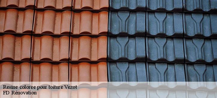 Resine coloree pour toiture